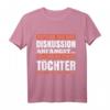 Bevor du die Diskussion anfängst ich habe zwei Töchter T-Shirt – Lustiges Vatertagsgeschenk für den besten Papa, Vater im Training, für Steifväter, Freunde und werdende Papas