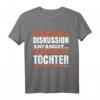 Bevor du die Diskussion anfängst ich habe zwei Töchter T-Shirt – Lustiges Vatertagsgeschenk für den besten Papa, Vater im Training, für Steifväter, Freunde und werdende Papas