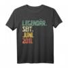 10 Jahre Geburtstag T-Shirt Geschenk - Legendär Seit Juni 2011, Vintage Design für Jungen und Mädchen, Perfektes Geschenk zum 10. Geburtstag
