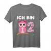 Kinder Geburtstagsshirt Eule - 2. Geburtstag für Mädchen und Jungen, Lustiges Tier-Design für Kindergeburtstag und Kindergarten