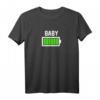 Partnershirt Vater Sohn mit Spruch Batterie Leerer Akku – Lustiges Vatertagsgeschenk, Partnerlook T-Shirt für Vati, Papa & Tochter