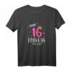 16. Geburtstag Mädchen Tochter T-Shirt - A Princess Was Born 2006, Lustiges Geburtstagsmotiv mit Krone, Herz & Sternen