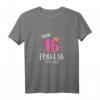 16. Geburtstag Mädchen Tochter T-Shirt - A Princess Was Born 2006, Lustiges Geburtstagsmotiv mit Krone, Herz & Sternen