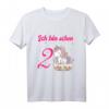 Ich bin schon zwei - Einhorn Mädchen T-Shirt zum 2. Geburtstag, liebevolles Geburtstagsoutfit für kleine Prinzessinnen