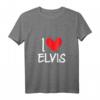 Personalisierte Elvis Herz T-Shirt mit Namen für Damen und Herren - Freundschaft, Familie & besondere Anlässe