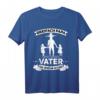 Vater von drei Töchtern T-Shirt mit Spruch - Perfektes Vatertagsgeschenk für Papa mit Familie