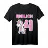 Kinder 4. Geburtstag Mädchen - ENDLICH 4 Einhorn Geschenk Vier Jahre T-Shirt für die Geburtstagsfeier