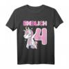 Kinder 4. Geburtstag Mädchen - ENDLICH 4 Einhorn Geschenk Vier Jahre T-Shirt für die Geburtstagsfeier