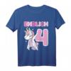 Kinder 4. Geburtstag Mädchen - ENDLICH 4 Einhorn Geschenk Vier Jahre T-Shirt für die Geburtstagsfeier