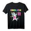 Endlich 11. Geburtstag Geschenk Unicorn T-Shirt – Lustiges Geschenkidee für Mädchen zum 11. Geburtstag, perfekte Dekoration für die Feier
