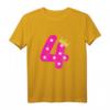 Kinder T-Shirt Geburtstag 4 Jahre Mädchen Pink mit Krone und Sternen – Perfektes Geschenk für kleine Prinzessinnen