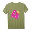 Kinder T-Shirt Geburtstag 4 Jahre Mädchen Pink mit Krone und Sternen – Perfektes Geschenk für kleine Prinzessinnen