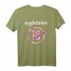 18 Jahre Geburtstag Grafik T-Shirt für Tochter, Schwester & Freundin – Unvergessliches Erinnerungsstück mit Sekt, High Heels & 18er Zahl