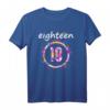 18 Jahre Geburtstag Grafik T-Shirt für Tochter, Schwester & Freundin – Unvergessliches Erinnerungsstück mit Sekt, High Heels & 18er Zahl