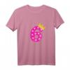 Kinder T-Shirt zum 6. Geburtstag für Mädchen - Pinke Krone mit Zahl 6, Prinzessinnen-Design, ideales Geschenk für Tochter, Schwester, Nichte