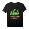 Kinder Schulkind 2021 - Einschulung Drache Schule Schulanfang T-Shirt – Lustiges Geschenk für Jungen zum Schulstart mit feuerspeiendem Drachen