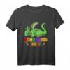 Kinder Schulkind 2021 - Einschulung Drache Schule Schulanfang T-Shirt – Lustiges Geschenk für Jungen zum Schulstart mit feuerspeiendem Drachen