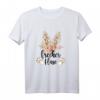 Frecher Osterhase Damen T-Shirt im floralen Leo Look – Partnerlook Outfit für Ostereiersuche & lustiges Ostergeschenk