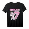 Kinder 7. Geburtstag Mädchen ENDLICH 7 Einhorn Geschenk - Witziges T-Shirt für den Kindergeburtstag & Prinzessinnen-Feier