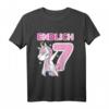 Kinder 7. Geburtstag Mädchen ENDLICH 7 Einhorn Geschenk - Witziges T-Shirt für den Kindergeburtstag & Prinzessinnen-Feier