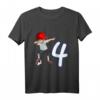 Kinder 4. Geburtstag Fußball Jungen - Cooles T-Shirt mit Dab Pose, Fußball und Zahl 4, Perfekt für Geburtstag & Fußballfans