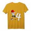 Kinder 4. Geburtstag Fußball Jungen - Cooles T-Shirt mit Dab Pose, Fußball und Zahl 4, Perfekt für Geburtstag & Fußballfans