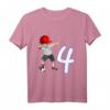 Kinder 4. Geburtstag Fußball Jungen - Cooles T-Shirt mit Dab Pose, Fußball und Zahl 4, Perfekt für Geburtstag & Fußballfans