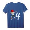 Kinder 4. Geburtstag Fußball Jungen - Cooles T-Shirt mit Dab Pose, Fußball und Zahl 4, Perfekt für Geburtstag & Fußballfans