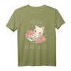 Süßes Kawaii Katze Lustiges Spruch T-Shirt - Positiv auf müde getestet für Katzenliebhaber, Tierfreunde & humorvolle Damen