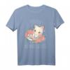 Süßes Kawaii Katze Lustiges Spruch T-Shirt - Positiv auf müde getestet für Katzenliebhaber, Tierfreunde & humorvolle Damen