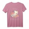 Süßes Kawaii Katze Lustiges Spruch T-Shirt - Positiv auf müde getestet für Katzenliebhaber, Tierfreunde & humorvolle Damen