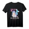 Kinder Schulkind 2021 Mädchen Meerjungfrau T-Shirt - Lustiges Outfit zum Schulstart & Einschulungsgeschenk für Jungen und Mädchen