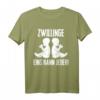 Herren Stolzer Vater von Zwillingen T-Shirt - Lustiger Spruch für werdende Papas und Väter zur Geburt