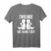 Herren Stolzer Vater von Zwillingen T-Shirt - Lustiger Spruch für werdende Papas und Väter zur Geburt