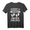 Echte Männer Machen Zwillinge Vater von Zwillingen T-Shirt – Perfektes Vatertags- und Schwangerschaftsverkündungs-Geschenk für stolze Zwillingsväter