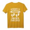Echte Männer Machen Zwillinge Vater von Zwillingen T-Shirt – Perfektes Vatertags- und Schwangerschaftsverkündungs-Geschenk für stolze Zwillingsväter