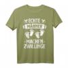 Echte Männer Machen Zwillinge Vater von Zwillingen T-Shirt – Perfektes Vatertags- und Schwangerschaftsverkündungs-Geschenk für stolze Zwillingsväter