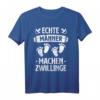 Echte Männer Machen Zwillinge Vater von Zwillingen T-Shirt – Perfektes Vatertags- und Schwangerschaftsverkündungs-Geschenk für stolze Zwillingsväter