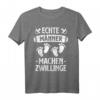 Echte Männer Machen Zwillinge Vater von Zwillingen T-Shirt – Perfektes Vatertags- und Schwangerschaftsverkündungs-Geschenk für stolze Zwillingsväter