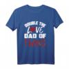 Zwillinge Papa Schwangerschaft Geschenk T-Shirt mit Liebe Spruch – Perfekt für werdende Zwillingsväter