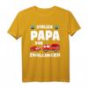 Papa von Zwillingen Feuerwehr Vater Geschenk T-Shirt – Persönliches Familienmotiv für Zwillingsväter und Feuerwehrfans