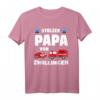 Papa von Zwillingen Feuerwehr Vater Geschenk T-Shirt – Persönliches Familienmotiv für Zwillingsväter und Feuerwehrfans