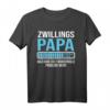 Papa Zwillinge 2021 Vater von Zwillingen T-Shirt – Perfektes Geschenk für zukünftige Zwillingsväter & stolze Papas