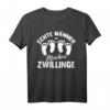 Lustiges Echte Männer machen Zwillinge Baby T-Shirt – Perfektes Geschenk für werdende Väter und stolze Eltern zur Geburt der Zwillinge
