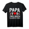 Herren Papa von Zwillingen T-Shirt – Klassisches Streber-Design für Zwillingsväter zum Vatertag