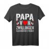 Herren Papa von Zwillingen T-Shirt – Klassisches Streber-Design für Zwillingsväter zum Vatertag