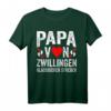 Herren Papa von Zwillingen T-Shirt – Klassisches Streber-Design für Zwillingsväter zum Vatertag
