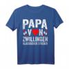 Herren Papa von Zwillingen T-Shirt – Klassisches Streber-Design für Zwillingsväter zum Vatertag