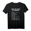 Rules For Dating My Daughter Funny Vater T-Shirt – Lustiges Papa T-Shirt als Geschenk für Vatertag, Geburtstag & Weihnachten