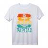 Papitän Kapitän Papa T-Shirt - Lustiges Bootsfahrer Design für Vater, Opa & Onkel, Retro Anker Motiv, Geschenk für Bootsbesitzer & Wassersportler